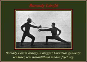 László Borsody: cięcie na głowę w wypadzie